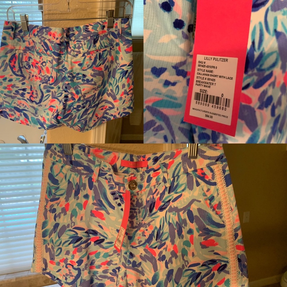 Lily Pulitzer shorts sz 0 NWT